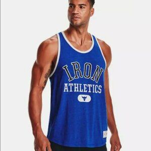Under Armour Men's Project Rock Muscle Tank 1369608-400 Blue Size XXL NWT